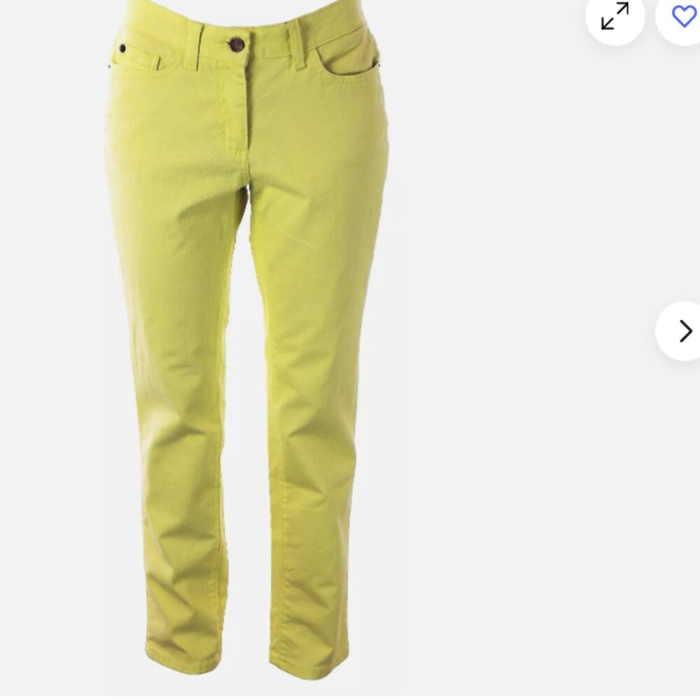 BODEN UK WOMEN'S ORANGE Yellow CROPPED STRAIGHT LEG JEANS, WC139, size 4L, NEW